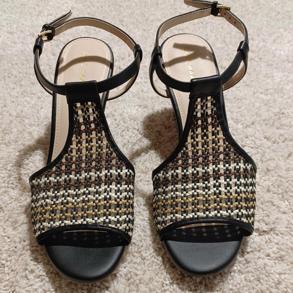 COLE HAAN 'Maddie' Open-Toe Wedge Sandals - Picture 3 of 9